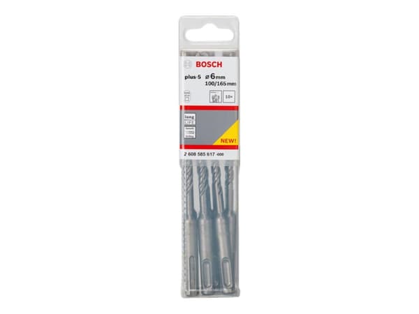 Bosch SDS-plus-5 - Bor - for betong, murverk, forsterket betong - 10 deler - 6 mm - SDS-plus - lengde: 165 mm