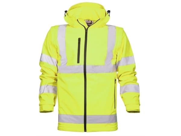 Ardon REF 502 - 2-in-1 softshelljacka med hög synlighet och avtagbara ärmar - Gul H8905 XL