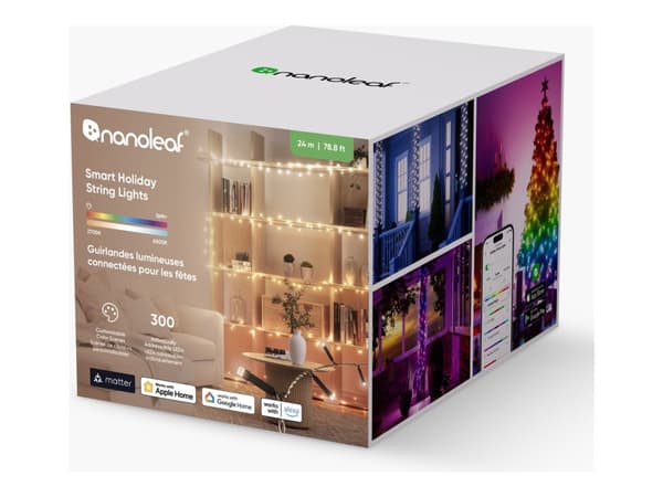 Nanoleaf Smart Holiday - Stringlys - LED - 16 millioner farger / avstembar hvitt - 2700-6500 K