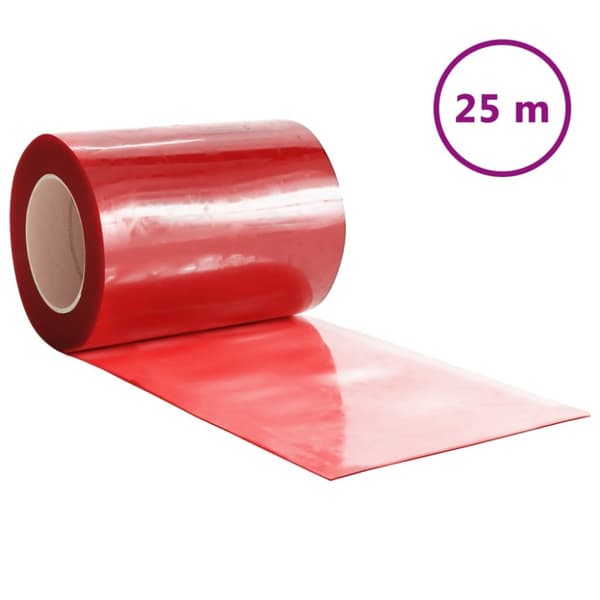 Köldridå röd 300x2,6 mm 25 m PVC