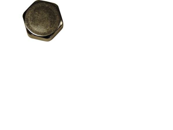 Kromattu messinkinen päätyholkki 1/2" sisäkierteellä