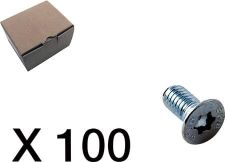 CUBIC Skruv, försänkt, torx, förpackning om 100 st.