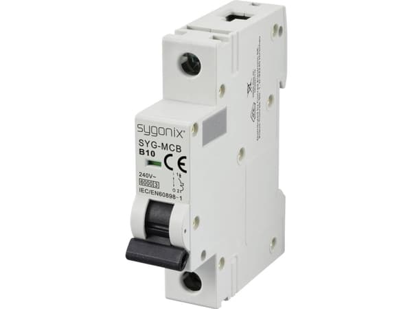 Sygonix SY-6440876 SYG-MCB 1P/B10/6KA Katkaisija 1-napainen 10 mA 240 V/AC