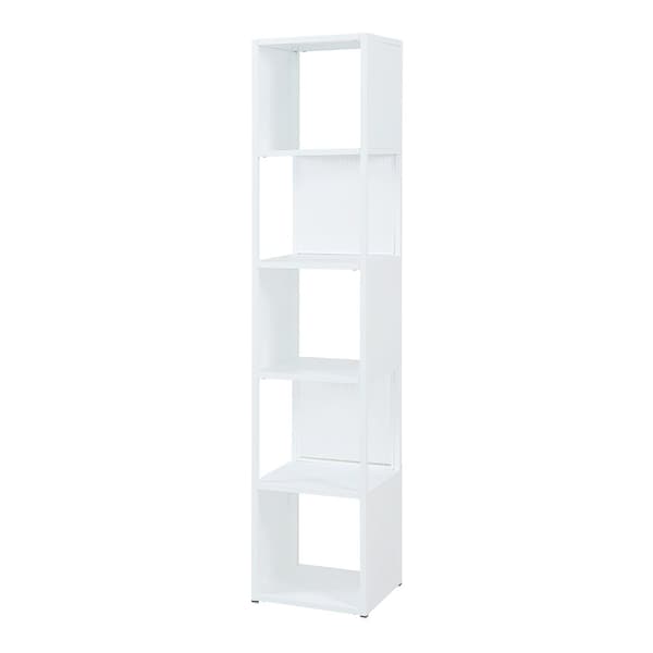 Bokhylla Finspång 185x38x38 cm stål vit [en.casa]