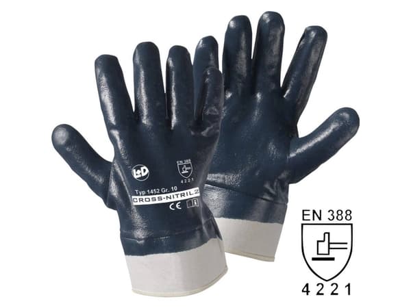 Leipold Doehle Cross-Nitril 1452 Nitrilgummi Arbejdshandske Størrelse (handsker): 10, XL EN 388 CAT II 1 Paar
