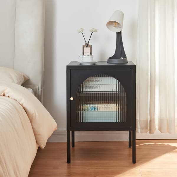 Sängbord Karlskrona 60x42,5x40 cm svart [en.casa]