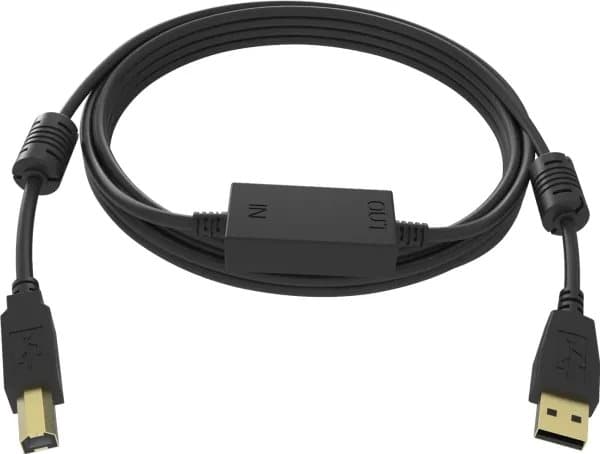 Vision Professional - USB-kabel - USB (hane) till USB typ B (hane) - USB 2.0 - 15 m - aktiv booster (inmatningsledning) - svart