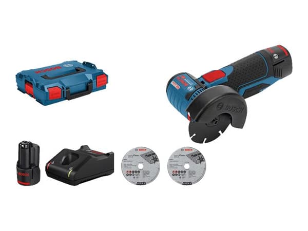 Bosch AKKUVINKELSLIBER GWS 12V-76 2X3AH L-BOXX