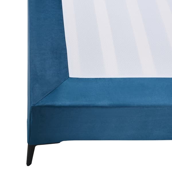 Klädd sängstomme Lilla 200x160x34,5 cm blå [en.casa]