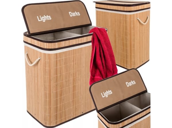 Ruhhy Bamboo skittentøyskurv - to-kammer Ruhhy 24269