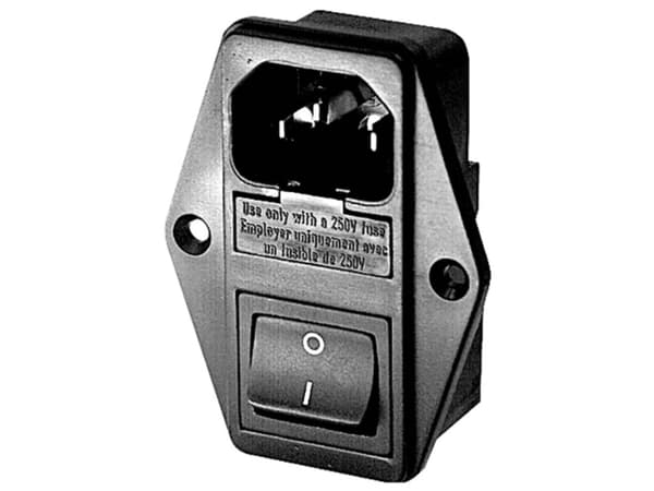 Schurter 4304.6087 IEC-liitin Pistoke, suora Kokonaisnapaluku: 3 10 mA Musta 1 kpl