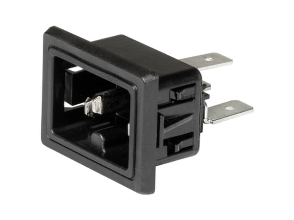 Schurter 3-142-763 IEC-kontakt Anslutning, rak Totalt antal poler: 3 10 mA Svart 1 st