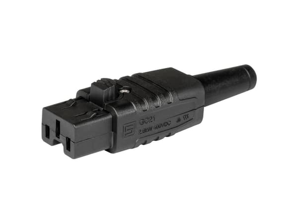 Schurter 3-142-747 IEC-kontakt Stickpropp, rak Totalt antal poler: 3 6,5 mA Svart 1 st