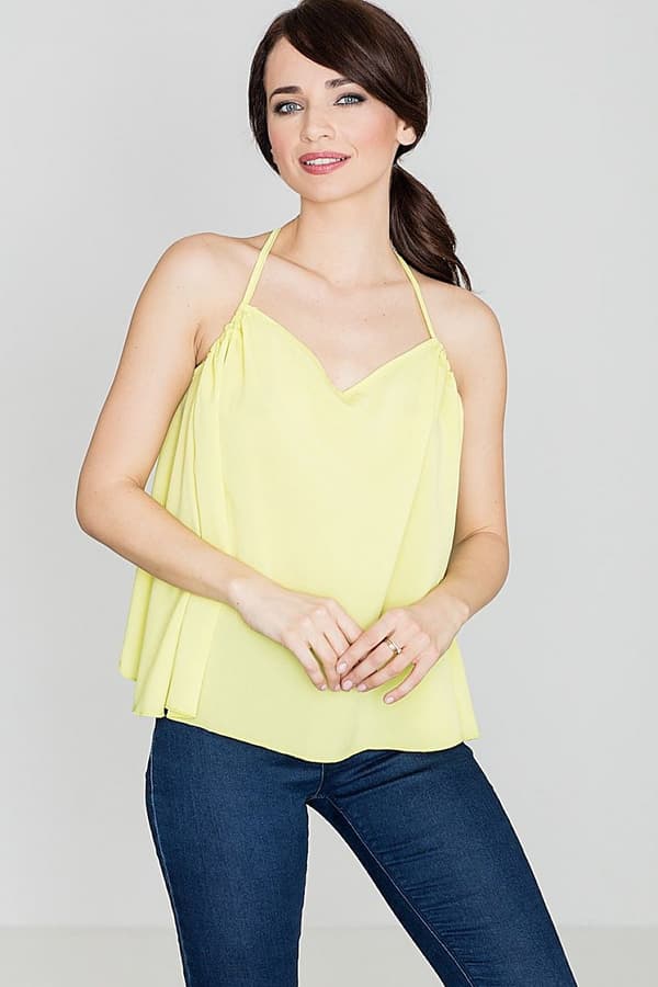Topp med öppen rygg yellow L/XL