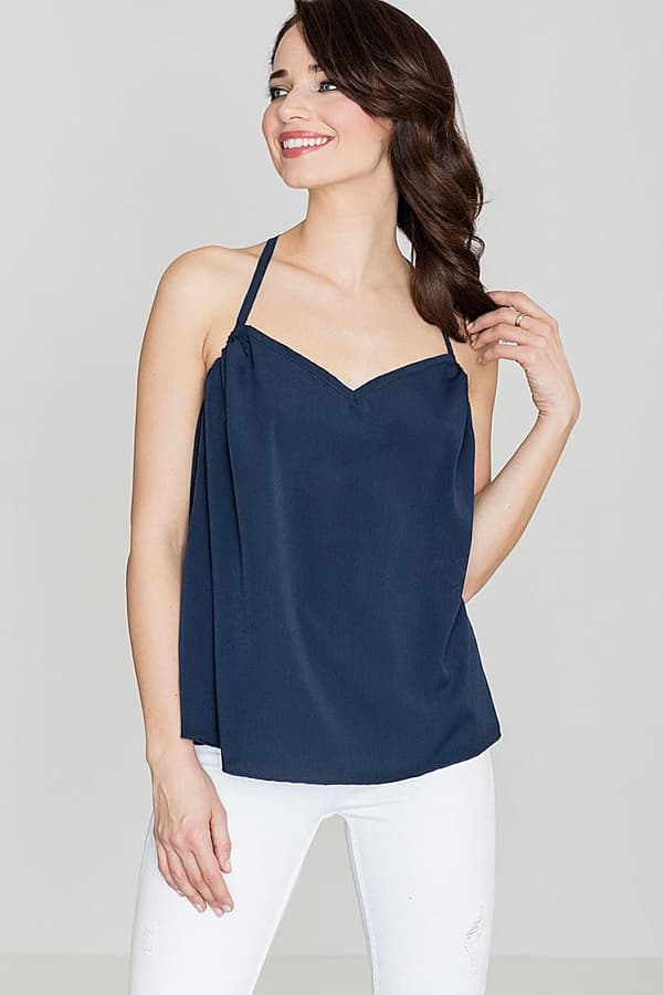 Topp med öppen rygg navy blue L/XL