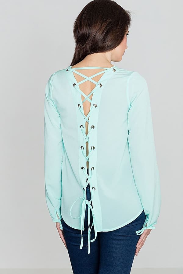 Blus med öppen rygg
