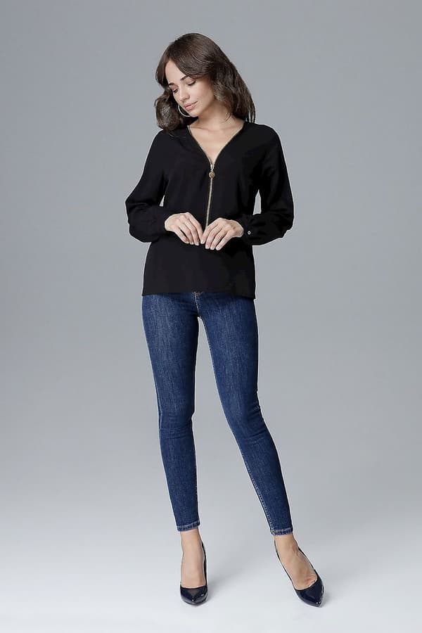 V-ringad Blus