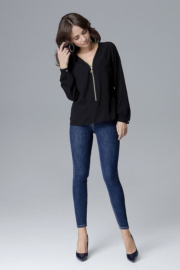 V-ringad Blus