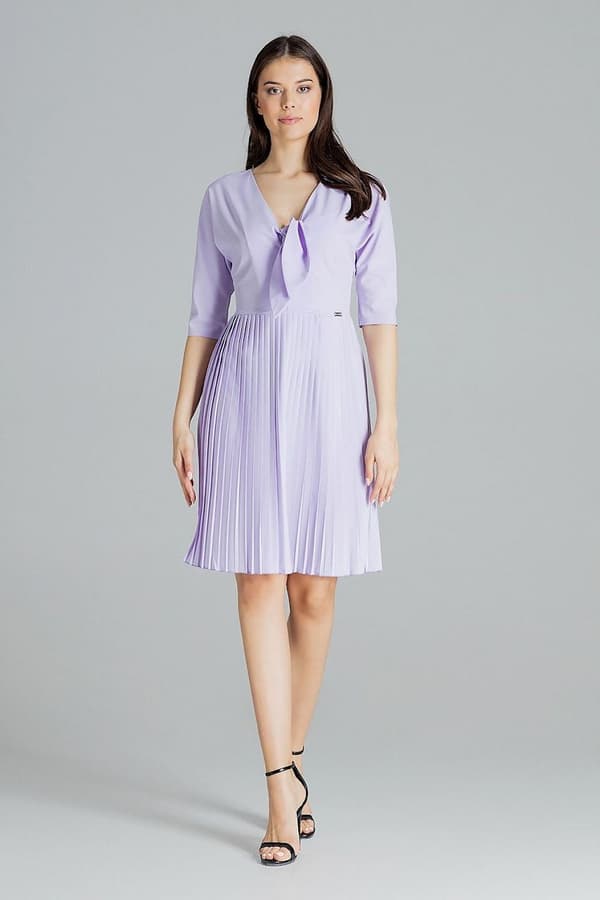 Klänning med 3/4 dels ärm violet M