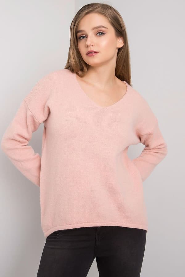 V-ringad tröja pink one-size-fits-all