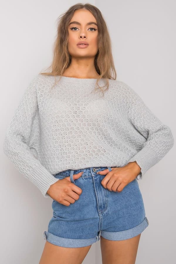 Tröja lös passform grey one-size-fits-all