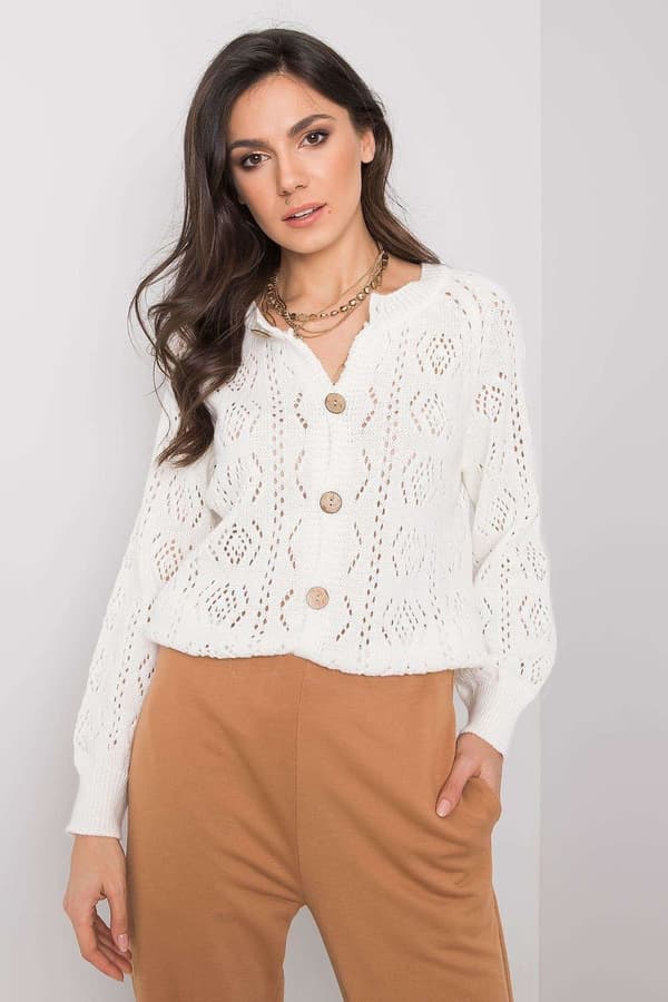 Kofta med knappar beige one-size-fits-all