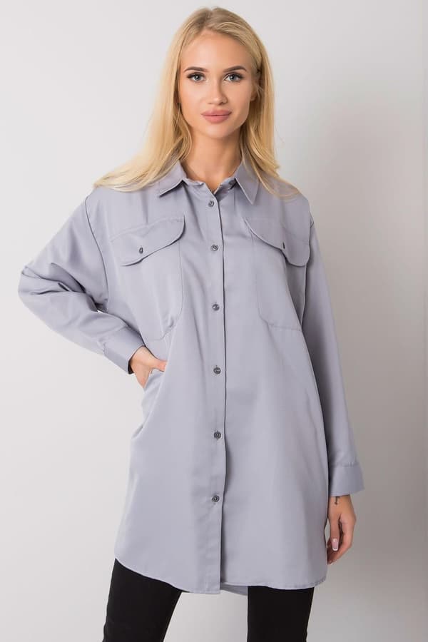 Lång skjorta Ex Moda grey one-size-fits-all