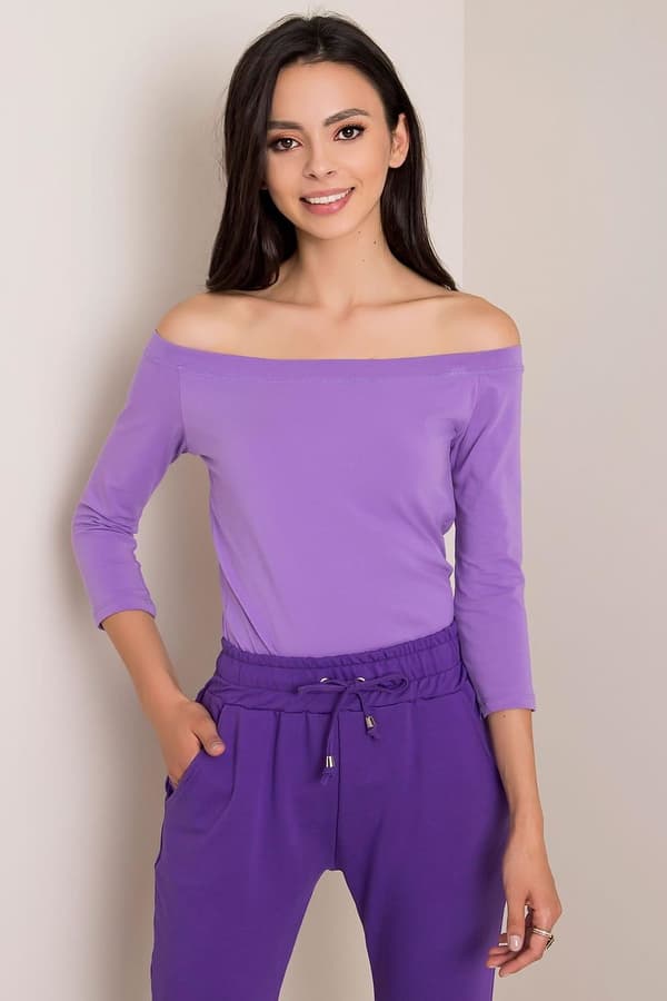 Blus med öppen axel BFG violet 2 XL