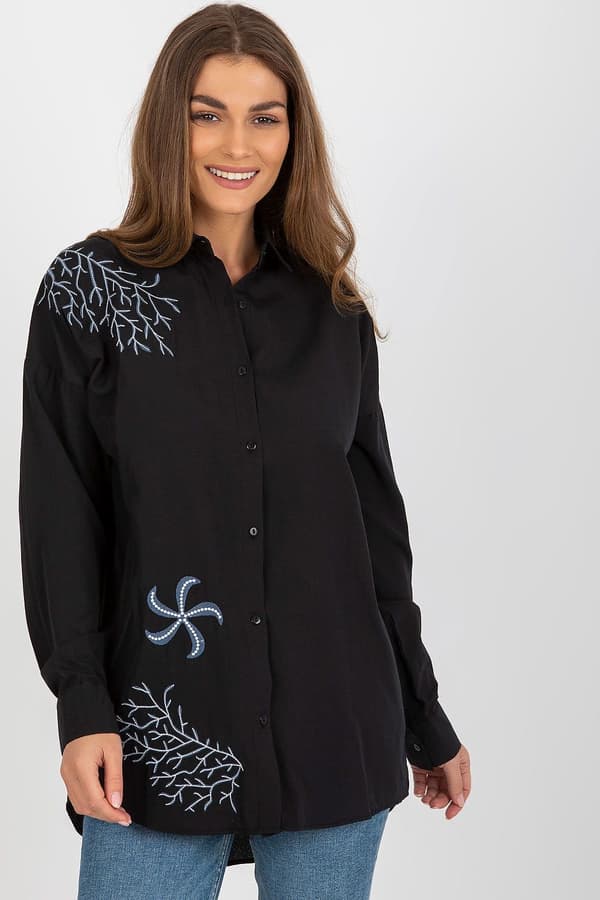 Long sleeve shirt model 181628 Factory Price black M