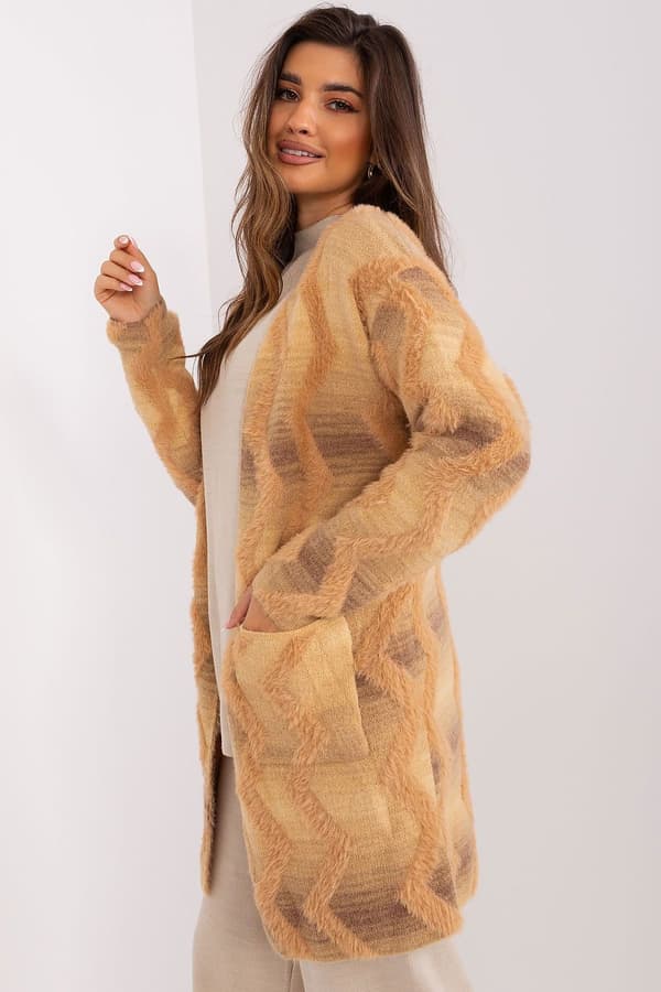 Cardigan model 188856 AT beige one-size-fits-all