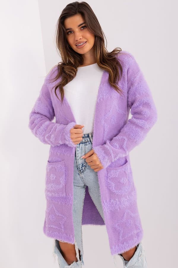 Cardigan model 189218 AT violet one-size-fits-all