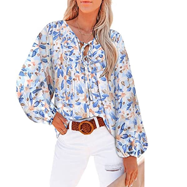 V-ringad Blus