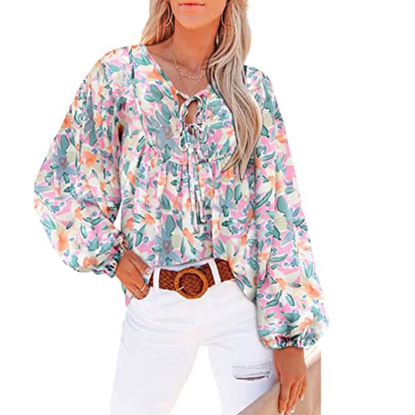 V-ringad Blus