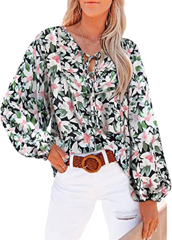 V-ringad Blus