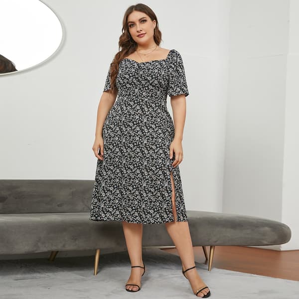 Plussize sommarklänning Blue XL