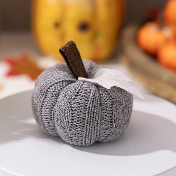 Pumpa Dekoration Kudde gray