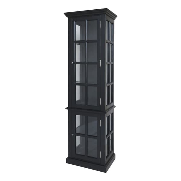 Vitrinskåp H196/L60/B40 cm Svart