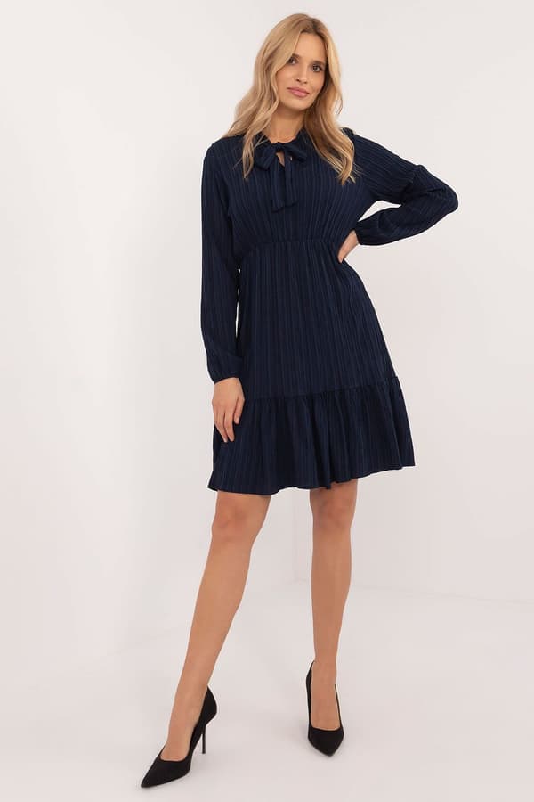 Daydress model 202312 Och Bella navy blue one-size-fits-all