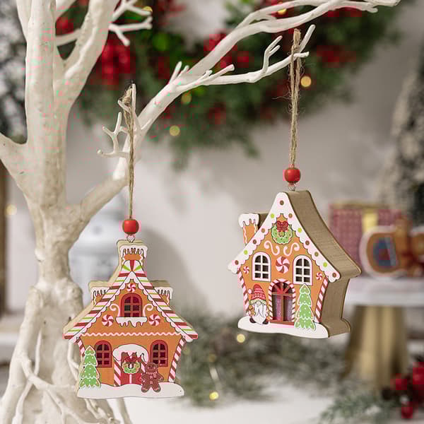 Hängande juldekoration pepparkakshus