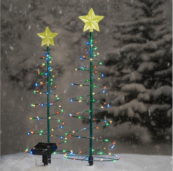 Juldekoration trädgård Ljusslinga