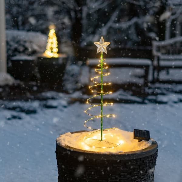 Juldekoration trädgård Ljusslinga