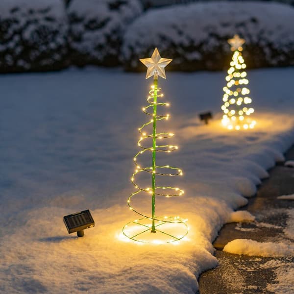 Juldekoration trädgård Ljusslinga