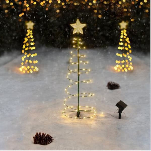 Juldekoration trädgård Ljusslinga
