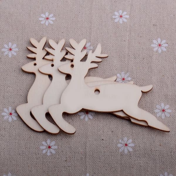 Juletiketter trä 10pcs