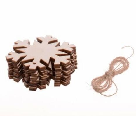 Juletiketter trä 10pcs