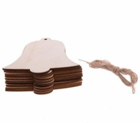 Juletiketter trä 10pcs