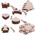 Miniatyrbild 2 av 11: Juletiketter trä 10pcs