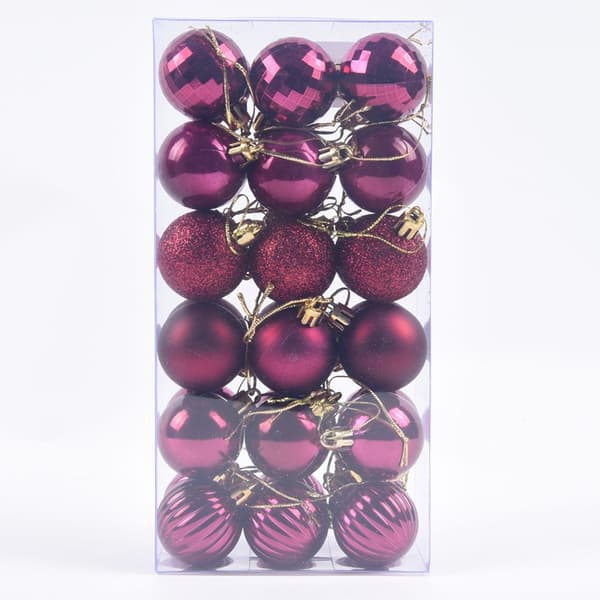36pcs julgranskulor 36 Wine Red
