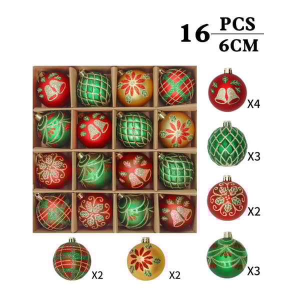 Julgranskulor 16pcs
