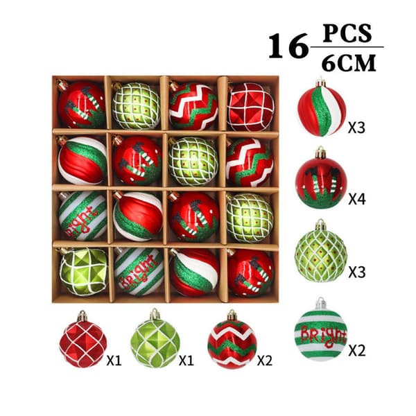 Julgranskulor 16pcs